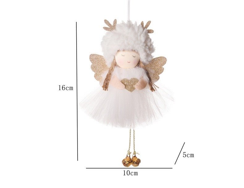 Charming Handmade Angel with Tulle Skirt and Golden Antlers: A Joyful Gift for Girls on Birthdays and Special Occasions, Handmade Fairy Canada. - Simplidecor