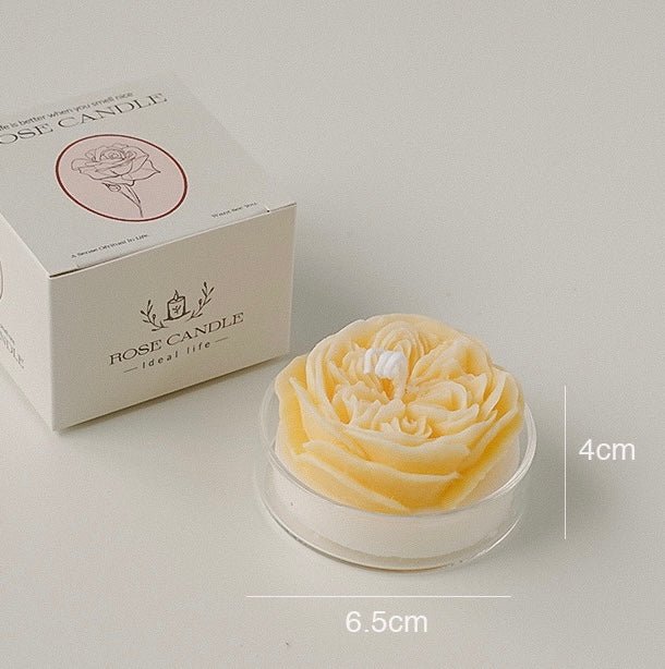 Elevate Every Occasion with Exquisite Rose - Shaped Candles in Transparent Glass Cups: Set the Perfect Ambiance with Scents like French Lavender, Sage Sea Salt, and More! - Simplidecor