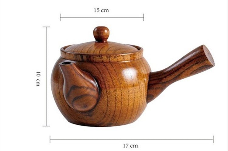 Experience Serenity: Handcrafted Wooden Teapot, Perfect Harmony with Our Wooden Mug - Simplidecor