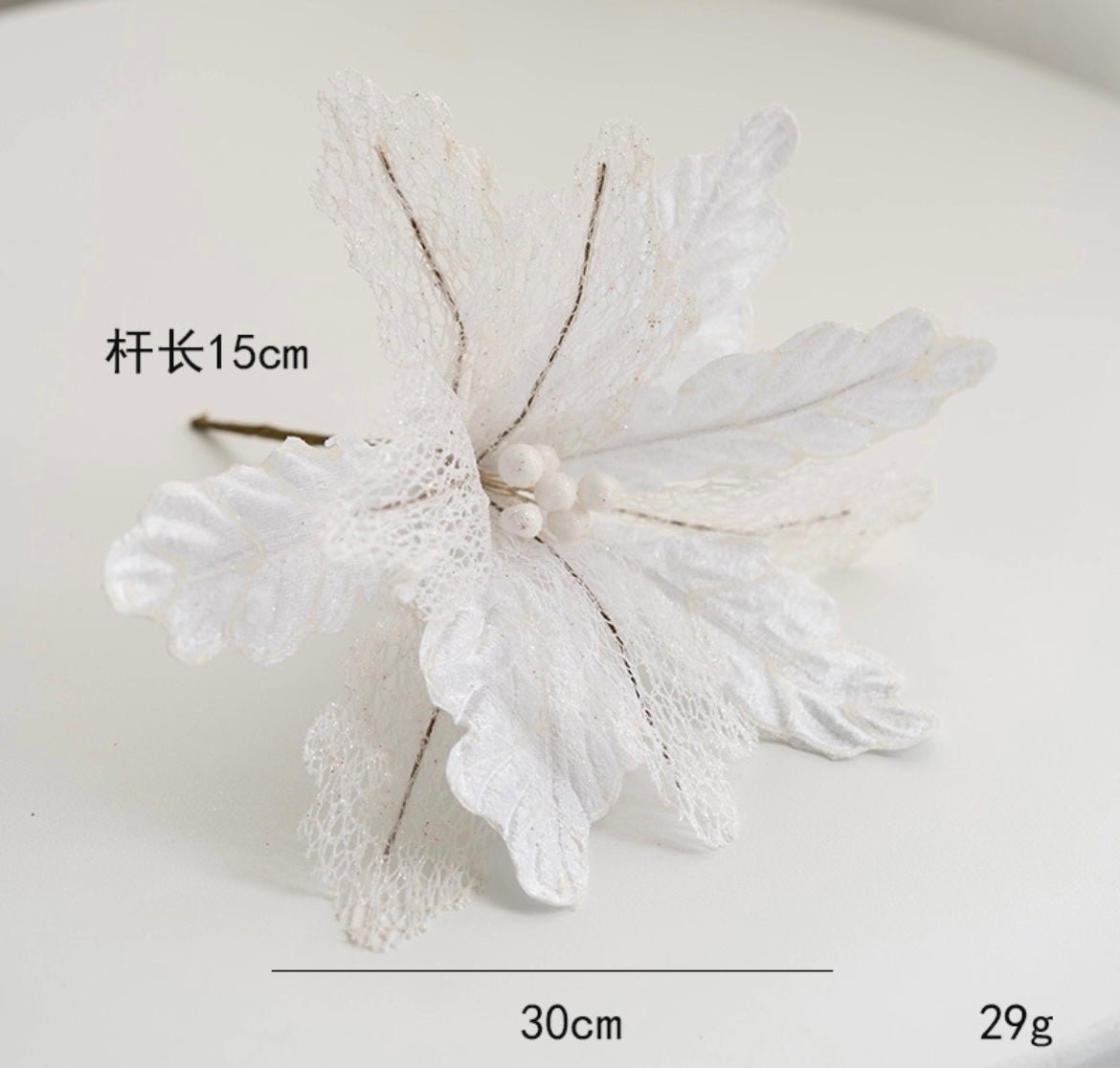 Handmade Mesh Sequin Satin Christmas Flower - Elegant Festive Decor for Tree, Table & Porch - Simplidecor