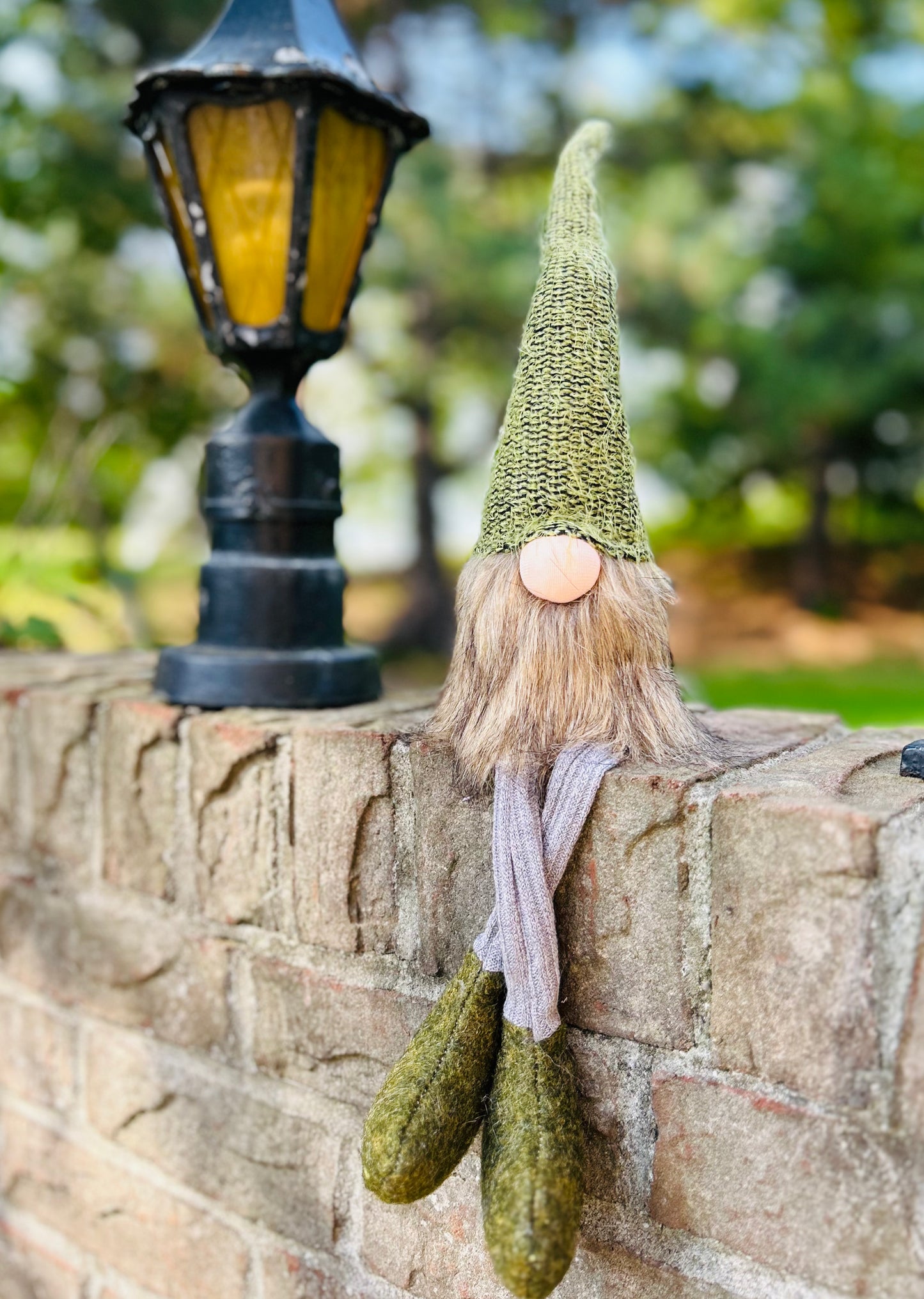 Forest Series Green Felt Gnome – Unique Christmas Decor & Gift for Kids, Whimsical Holiday Decoration