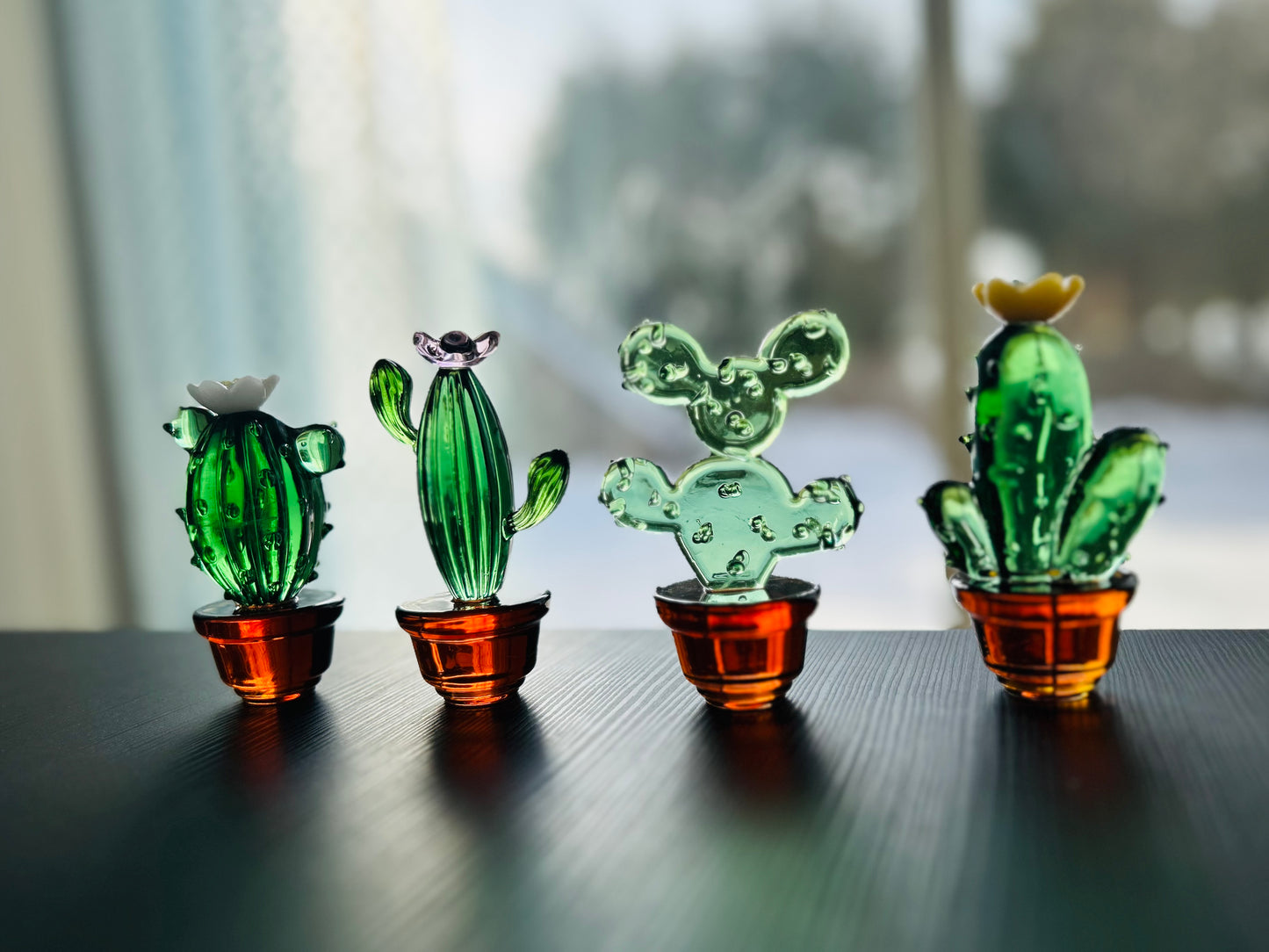 Elegant Liuli & Crystal Ornaments | Bird, Cactus & Swan Decor | Artistic Home Accents
