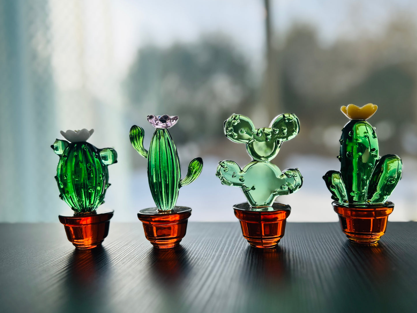 Elegant Liuli & Crystal Ornaments | Bird, Cactus & Swan Decor | Artistic Home Accents