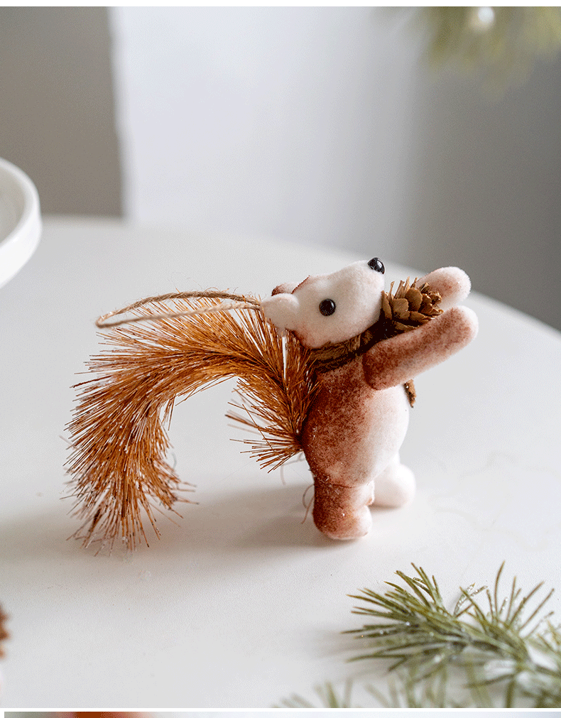Handmade Cute Squirrel Christmas Decoration – Adorable Tree Ornament & Ideal Holiday Gift for Kids