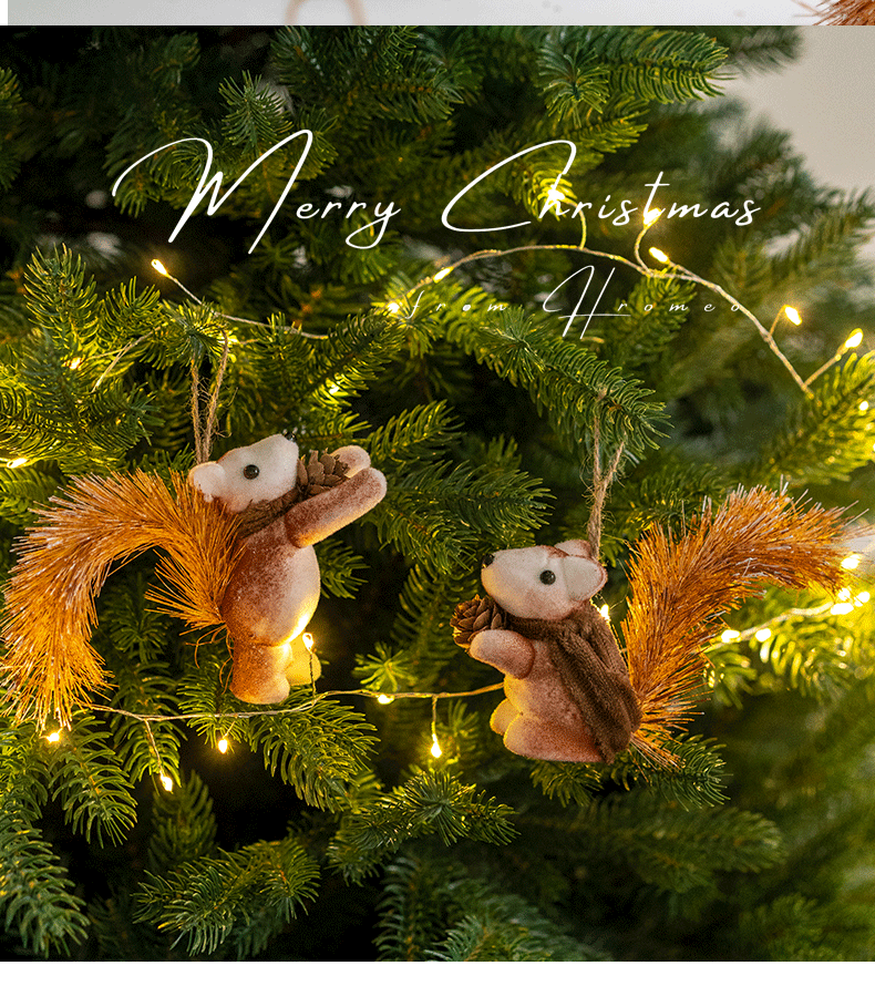 Handmade Cute Squirrel Christmas Decoration – Adorable Tree Ornament & Ideal Holiday Gift for Kids