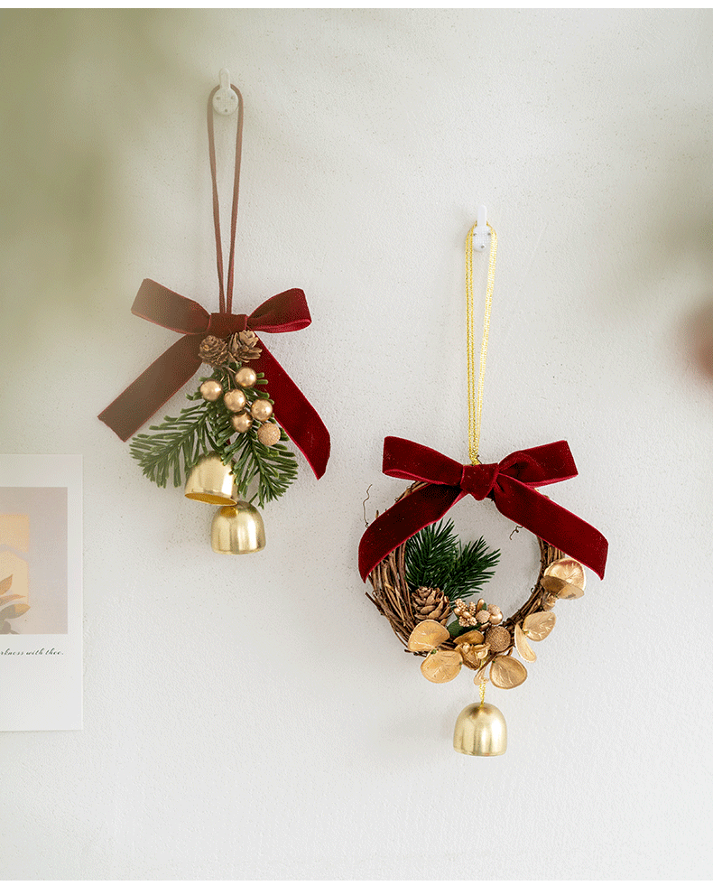 Handmade Christmas Car Hanging Ornament & Door Decoration – Elegant Holiday Decor for Festive Atmosphere