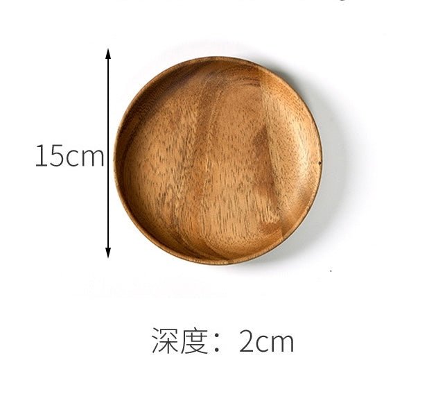 Acacia Wood Dinner Plates – Solid Wood Tableware, Multiple Sizes & Depths, Eco - Friendly Dining Essentials - Simplidecor