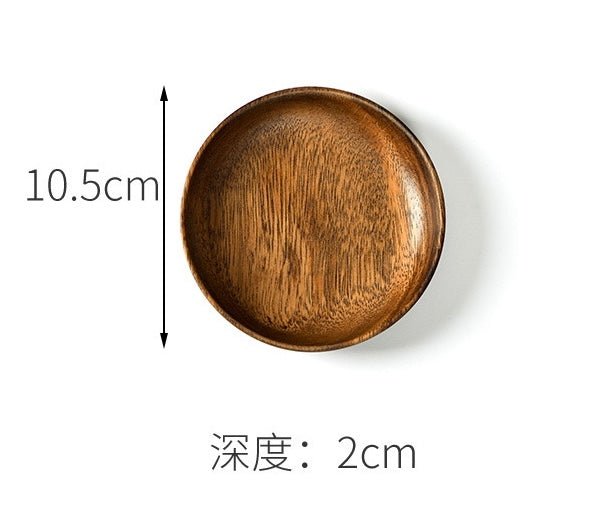 Acacia Wood Dinner Plates – Solid Wood Tableware, Multiple Sizes & Depths, Eco - Friendly Dining Essentials - Simplidecor