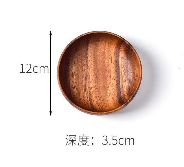 Acacia Wood Dinner Plates – Solid Wood Tableware, Multiple Sizes & Depths, Eco - Friendly Dining Essentials - Simplidecor