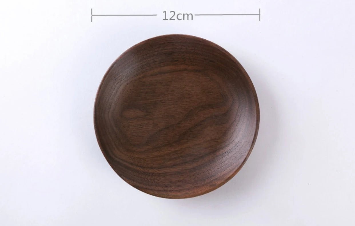 Beech & Walnut Wood Dining Plates – Minimalist Japanese Style Tableware, Round, Square & Rectangular - Simplidecor