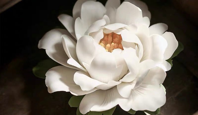 Blooming Tranquility: Handcrafted Ceramic Peony Flower Incense Holder – A Beautiful Home Accent for Yoga, Meditation, and Thoughtful Gifting - Simplidecor