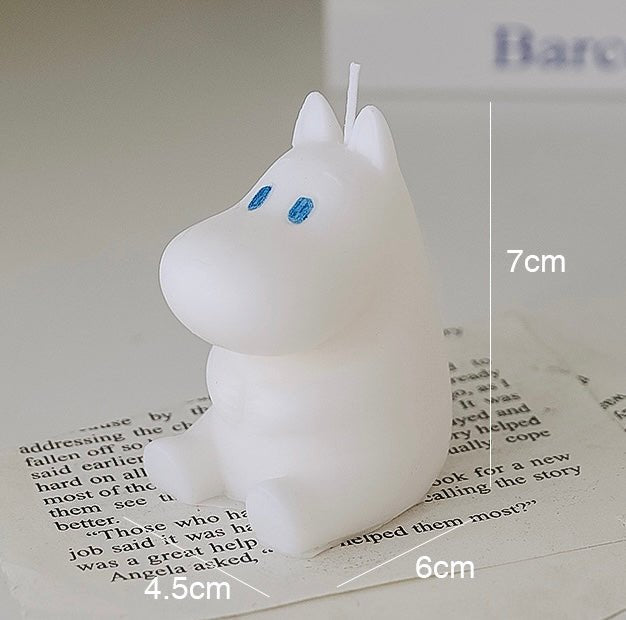 Bring Joy with Adorable Moomin - Shaped Handmade Candles - English Bluebell Scent, Perfect for Birthdays, Christmas, and Unique Children's Gifts. Whimsical Designs for Memorable Celebrations! - Simplidecor