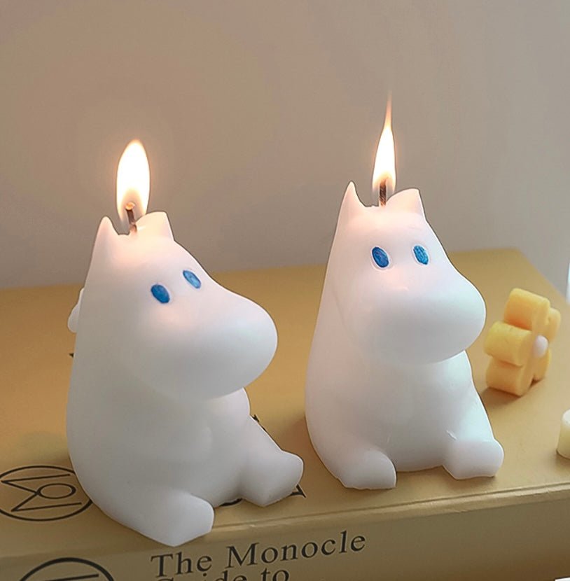 Bring Joy with Adorable Moomin - Shaped Handmade Candles - English Bluebell Scent, Perfect for Birthdays, Christmas, and Unique Children's Gifts. Whimsical Designs for Memorable Celebrations! - Simplidecor