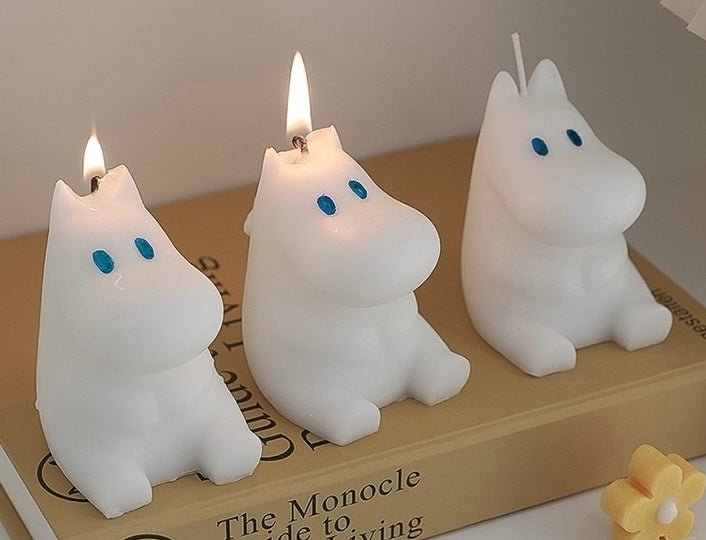 Bring Joy with Adorable Moomin - Shaped Handmade Candles - English Bluebell Scent, Perfect for Birthdays, Christmas, and Unique Children's Gifts. Whimsical Designs for Memorable Celebrations! - Simplidecor