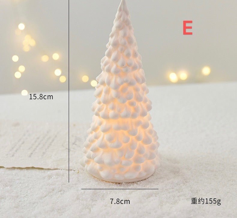 Ceramic LED Christmas Decor: Handcrafted Houses and Trees for Festive Scenes and Thoughtful Gifts - Simplidecor