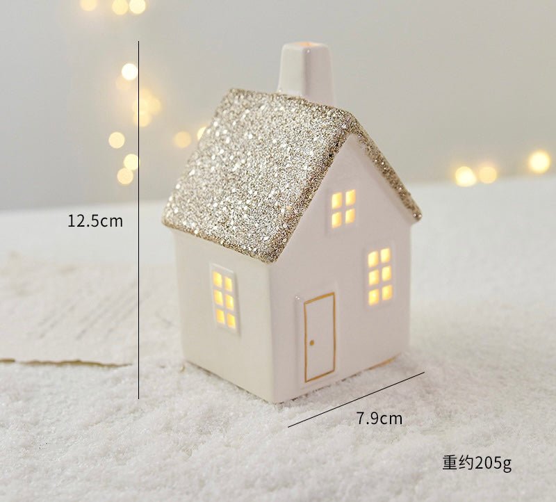 Ceramic LED Christmas Decor: Handcrafted Houses and Trees for Festive Scenes and Thoughtful Gifts - Simplidecor