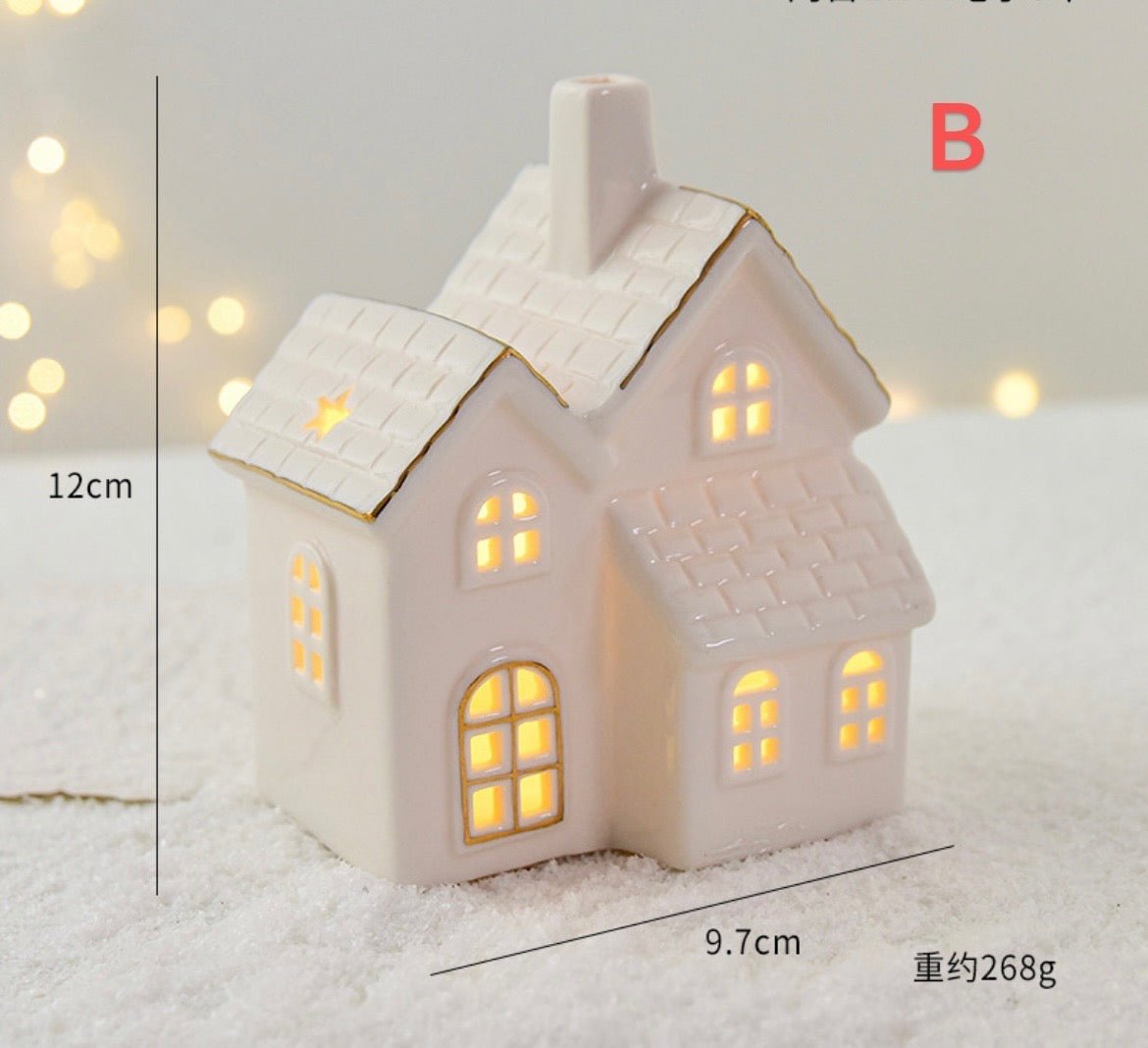 Ceramic LED Christmas Decor: Handcrafted Houses and Trees for Festive Scenes and Thoughtful Gifts - Simplidecor