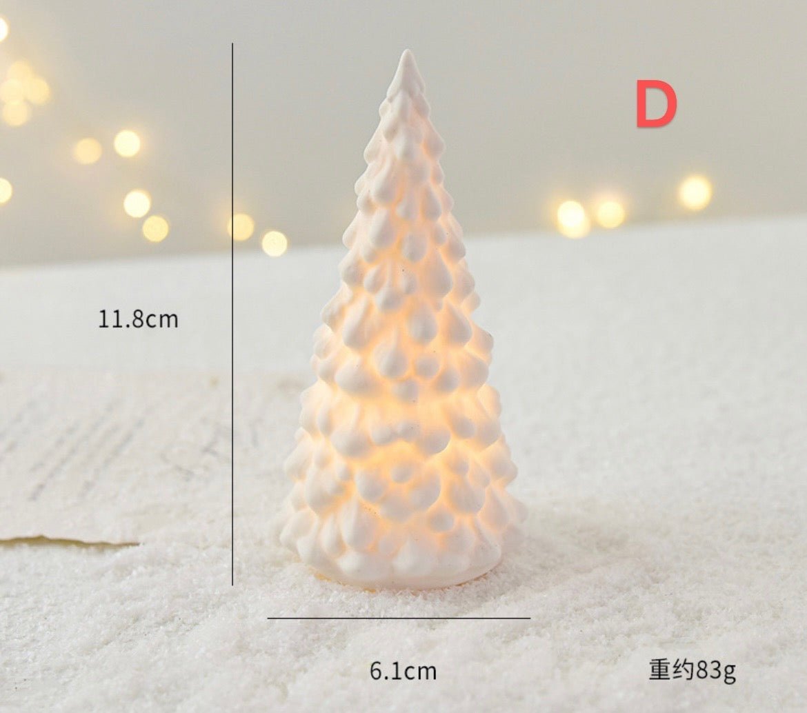 Ceramic LED Christmas Decor: Handcrafted Houses and Trees for Festive Scenes and Thoughtful Gifts - Simplidecor