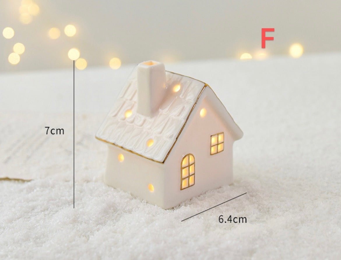 Ceramic LED Christmas Decor: Handcrafted Houses and Trees for Festive Scenes and Thoughtful Gifts - Simplidecor