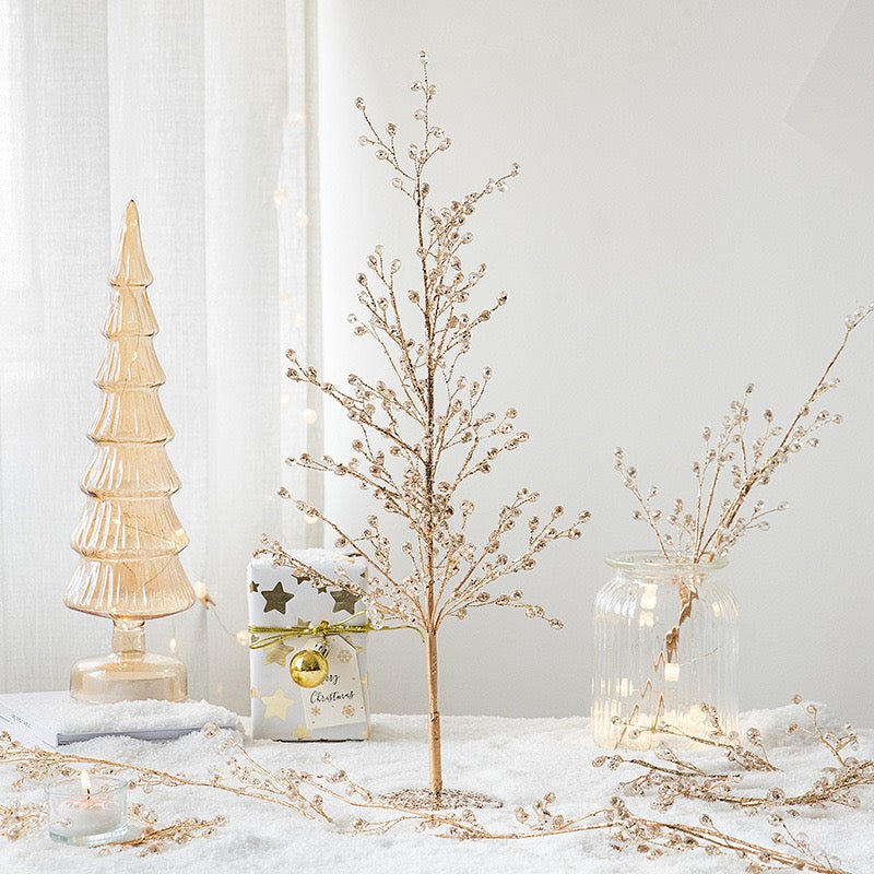 Ceramic LED Christmas Decor: Matte - textured Trees, Houses, Trains, and Crystal Trees - Handcrafted Delight for Festive Scenes and Unique Gifts, Bringing a Magical Christmas Experience for Children. - Simplidecor
