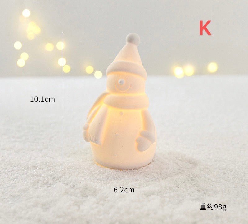 Ceramic LED Christmas Decor: Matte - textured Trees, Houses, Trains, and Crystal Trees - Handcrafted Delight for Festive Scenes and Unique Gifts, Bringing a Magical Christmas Experience for Children. - Simplidecor