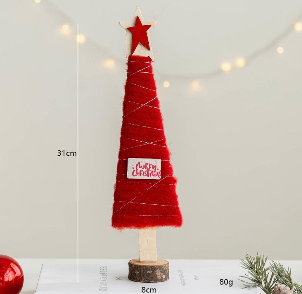 Charming Handmade Wool and Wood Table Stand Decor Collection for Festive Delight - Simplidecor