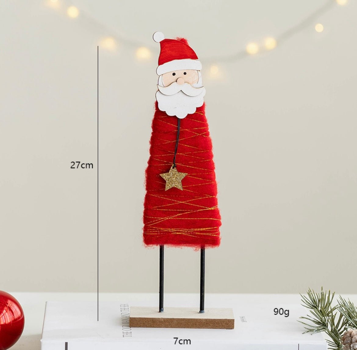 Charming Handmade Wool and Wood Table Stand Decor Collection for Festive Delight - Simplidecor