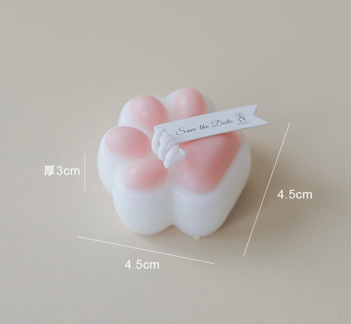 Cherish Special Moments with Cute Dog Paw Handmade Candles – Ideal Pet Birthday Gift with a Touch of Rose Fragrance for Festive Joy! - Simplidecor