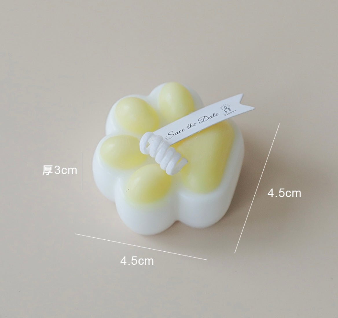 Cherish Special Moments with Cute Dog Paw Handmade Candles – Ideal Pet Birthday Gift with a Touch of Rose Fragrance for Festive Joy! - Simplidecor