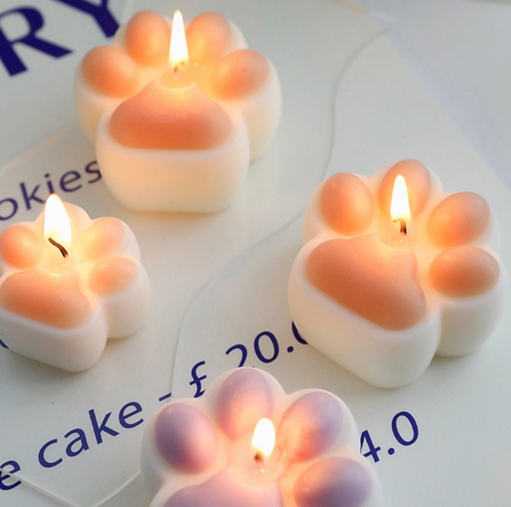 Cherish Special Moments with Cute Dog Paw Handmade Candles – Ideal Pet Birthday Gift with a Touch of Rose Fragrance for Festive Joy! - Simplidecor