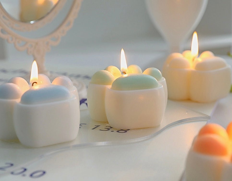 Cherish Special Moments with Cute Dog Paw Handmade Candles – Ideal Pet Birthday Gift with a Touch of Rose Fragrance for Festive Joy! - Simplidecor