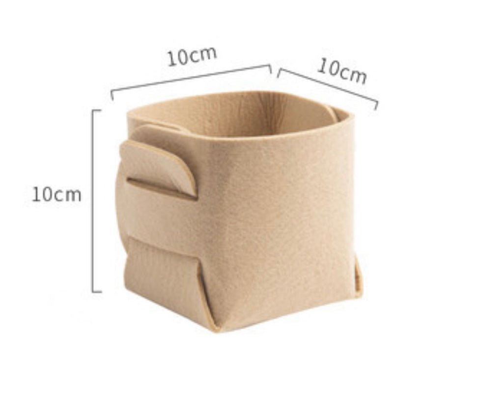 Chic and Minimal: Personalized Small Felt Storage Bin – A Stylish and Versatile Organizer for Home and Office (101010cm) - Simplidecor