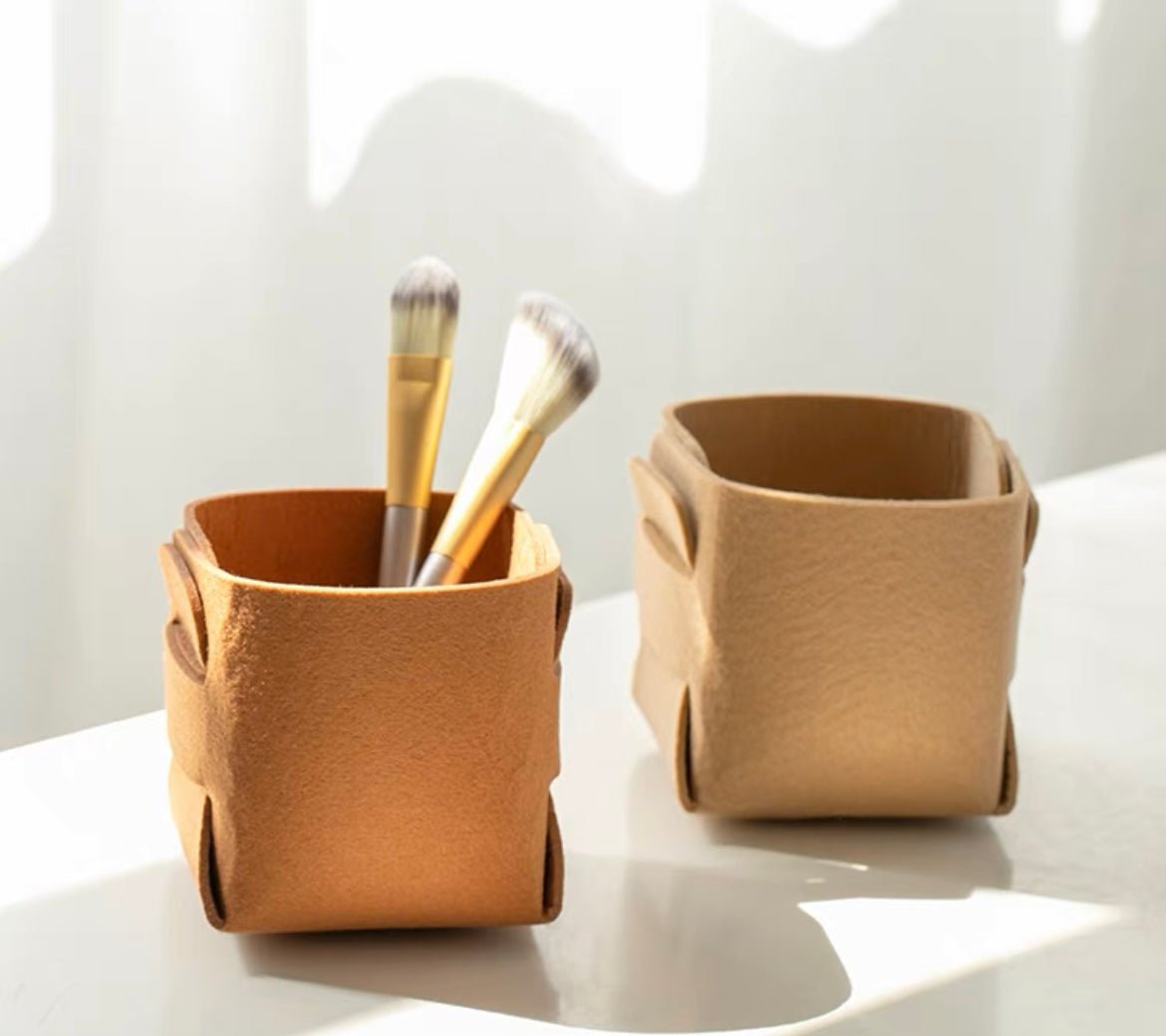 Chic and Minimal: Personalized Small Felt Storage Bin – A Stylish and Versatile Organizer for Home and Office (101010cm) - Simplidecor