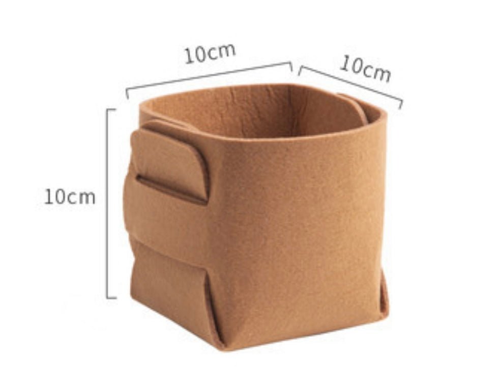Chic and Minimal: Personalized Small Felt Storage Bin – A Stylish and Versatile Organizer for Home and Office (101010cm) - Simplidecor