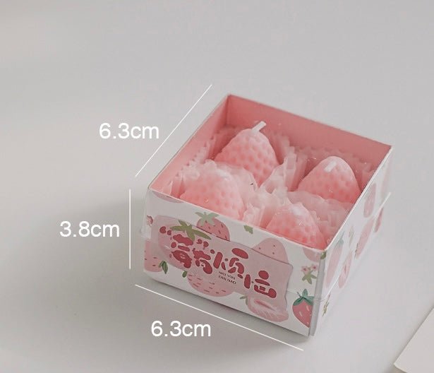 Elevate Celebrations with Strawberry - Shaped Candles: Fragrant Delight for Birthdays, Holidays, Weddings. Choose Red or Pink for a Whimsical Atmosphere! - Simplidecor