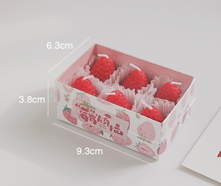 Elevate Celebrations with Strawberry - Shaped Candles: Fragrant Delight for Birthdays, Holidays, Weddings. Choose Red or Pink for a Whimsical Atmosphere! - Simplidecor