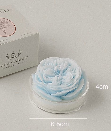 Elevate Every Occasion with Exquisite Rose - Shaped Candles in Transparent Glass Cups: Set the Perfect Ambiance with Scents like French Lavender, Sage Sea Salt, and More! - Simplidecor