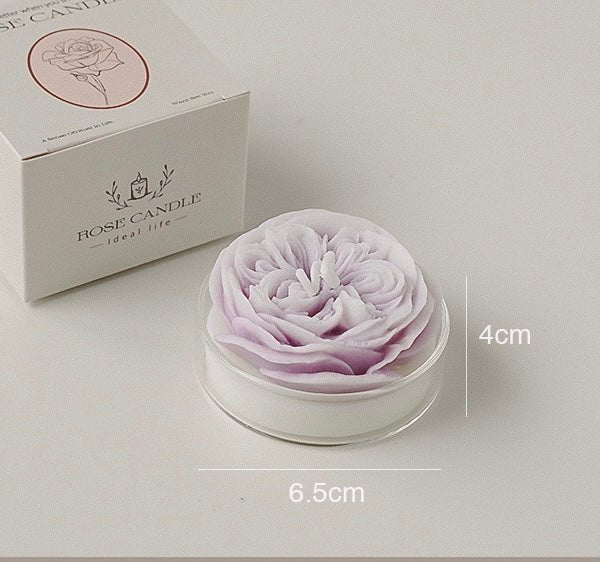 Elevate Every Occasion with Exquisite Rose - Shaped Candles in Transparent Glass Cups: Set the Perfect Ambiance with Scents like French Lavender, Sage Sea Salt, and More! - Simplidecor