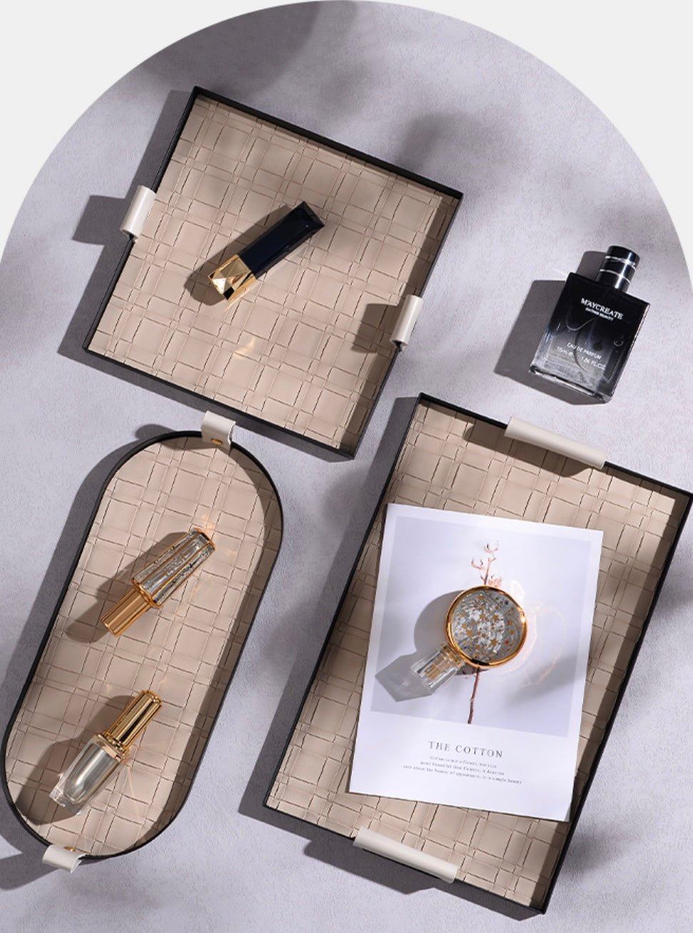 Elevate Your Home with Luxury: Embossed Leather Tray with Sleek Black Metal Accents – A Stylish and Versatile Gift for Every Occasion! - Simplidecor