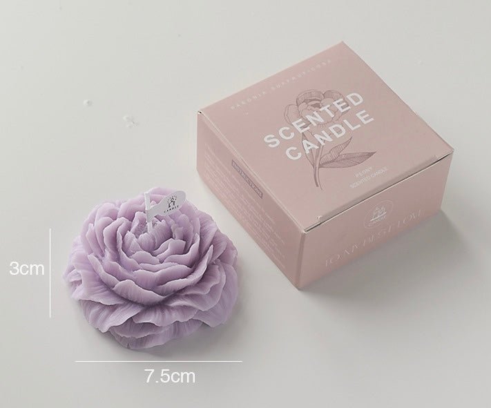 Enhance Special Moments with Handmade Peony - Shaped Candles – Elegant Colors and Scents for Birthdays, Weddings, and Christmas Celebrations! - Simplidecor
