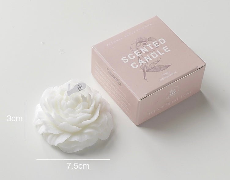 Enhance Special Moments with Handmade Peony - Shaped Candles – Elegant Colors and Scents for Birthdays, Weddings, and Christmas Celebrations! - Simplidecor