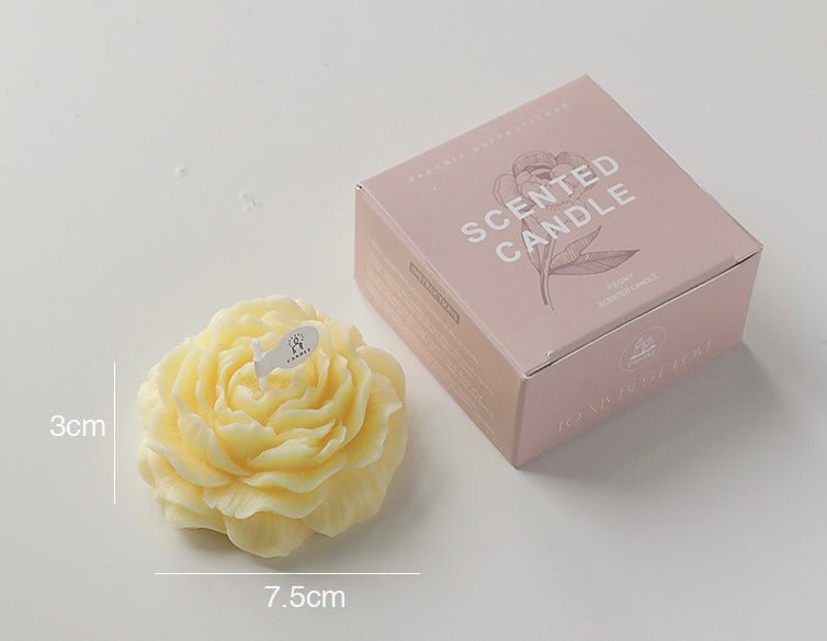 Enhance Special Moments with Handmade Peony - Shaped Candles – Elegant Colors and Scents for Birthdays, Weddings, and Christmas Celebrations! - Simplidecor