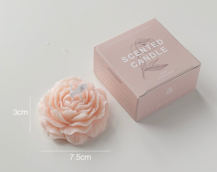 Enhance Special Moments with Handmade Peony - Shaped Candles – Elegant Colors and Scents for Birthdays, Weddings, and Christmas Celebrations! - Simplidecor