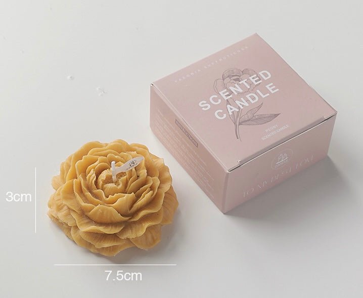 Enhance Special Moments with Handmade Peony - Shaped Candles – Elegant Colors and Scents for Birthdays, Weddings, and Christmas Celebrations! - Simplidecor