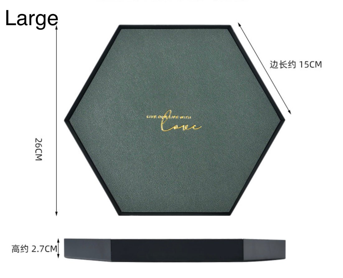 Enhance Your Home Decor with the Stylish Luxury of our Morandi Tray – Geometric Leather and Metal Design for Elegant Organization and a Perfect Gift! - Simplidecor