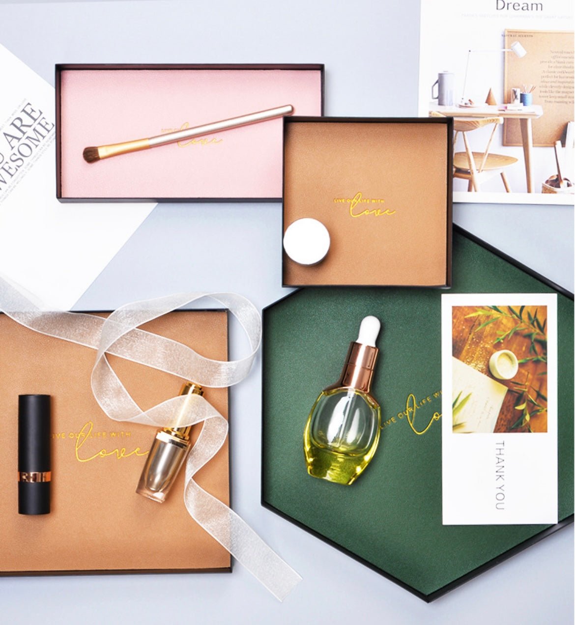 Enhance Your Home Decor with the Stylish Luxury of our Morandi Tray – Geometric Leather and Metal Design for Elegant Organization and a Perfect Gift! - Simplidecor