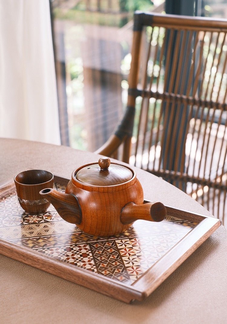 Experience Serenity: Handcrafted Wooden Teapot, Perfect Harmony with Our Wooden Mug - Simplidecor