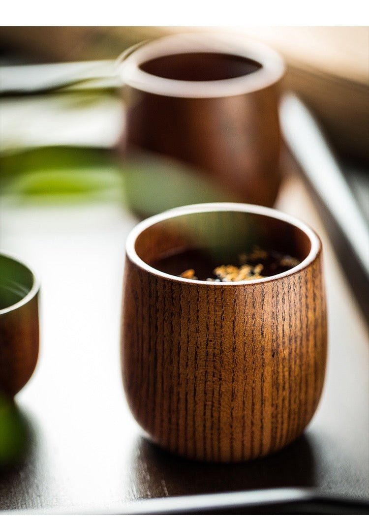 Experience Serenity: Handcrafted Wooden Teapot, Perfect Harmony with Our Wooden Mug - Simplidecor