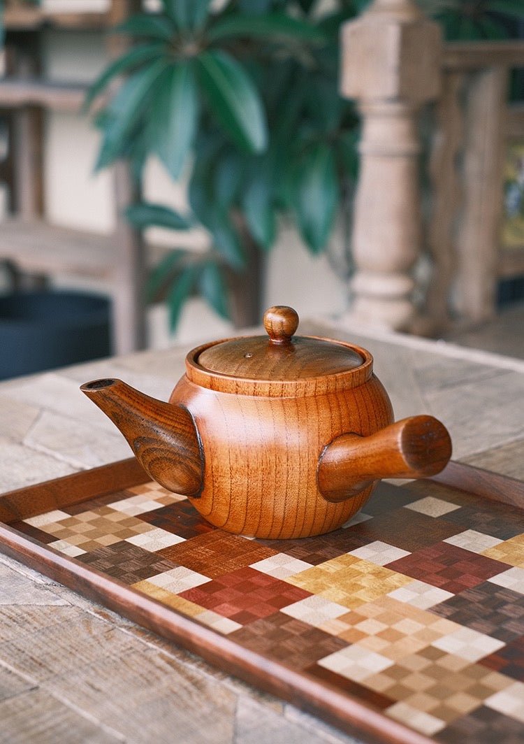 Experience Serenity: Handcrafted Wooden Teapot, Perfect Harmony with Our Wooden Mug - Simplidecor