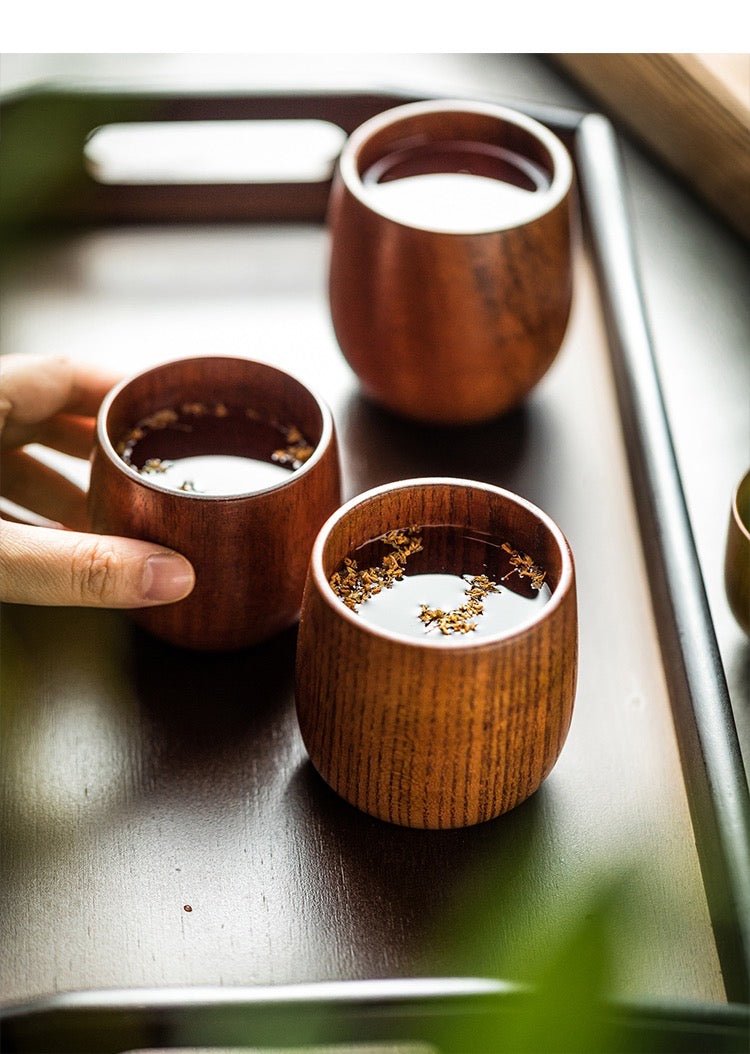 Experience Serenity: Handcrafted Wooden Teapot, Perfect Harmony with Our Wooden Mug - Simplidecor